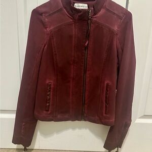 Marakech Women's Deep Red Leather Jacket
